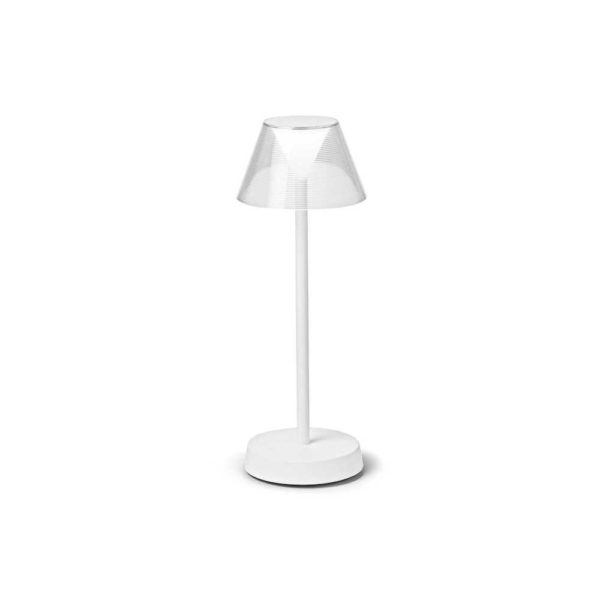 Exterierová LED nabíjateľná stolná lampa LOLITA TL, biela farba | Ideal Lux