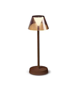 Exterierová LED nabíjateľná stolná lampa LOLITA TL, kávová farba | Ideal Lux