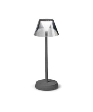Exterierová LED nabíjateľná stolná lampa LOLITA TL, sivá farba | Ideal Lux