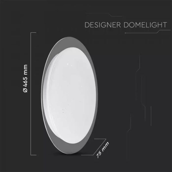 LED stropné kruhové svietidlo 60W, Stmievateľné, 3 farby, diaľkové ovládanie, 4200lm, 46cm, Stary - Image 2