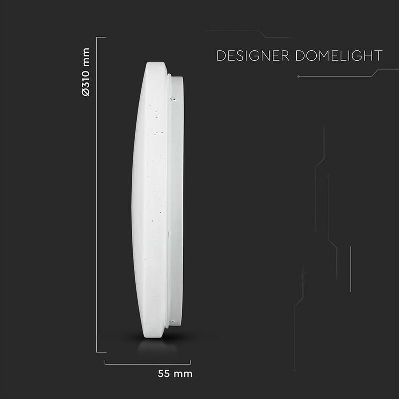 LED kruhové stropné svietidlo 18W, 1080lm, 3 v 1 - Možnosť zmeny teploty farby, 31cm, Stary – Obrázok 6