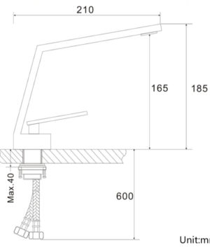 Moderná umývadlová batéria v čierno-chrómovom dizajne