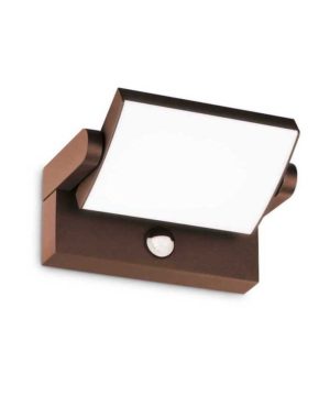 Nástenné svietidlo do exteriéru SWIPE AP SENZOR, súmrakový a pohybový senzor, kávová farba | Ideal Lux