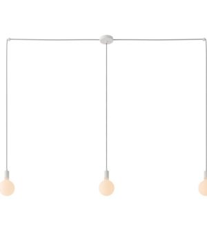 Závesné svietidlo pavúk s 3 objímkami v bielej farbe