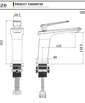 Moderná umývadlová batéria v bielo - chrómovom prevedení