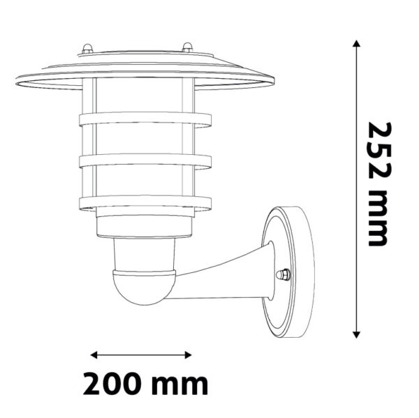 Vonkajšia nástenná lampa HERMOSA UP, IP44 - Image 2