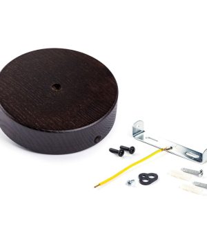 Alternative view of Drevená stropná rozeta pre textilné káble, wenge farba