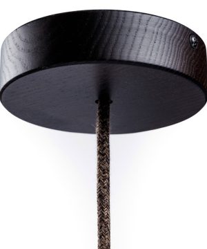 Drevená stropná rozeta pre textilné káble, wenge farba