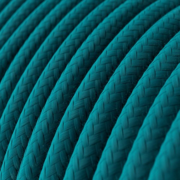Textilný kábel bavlnený v Cerulean farbe, 2 x 0.75mm, 1 meter - Image 2