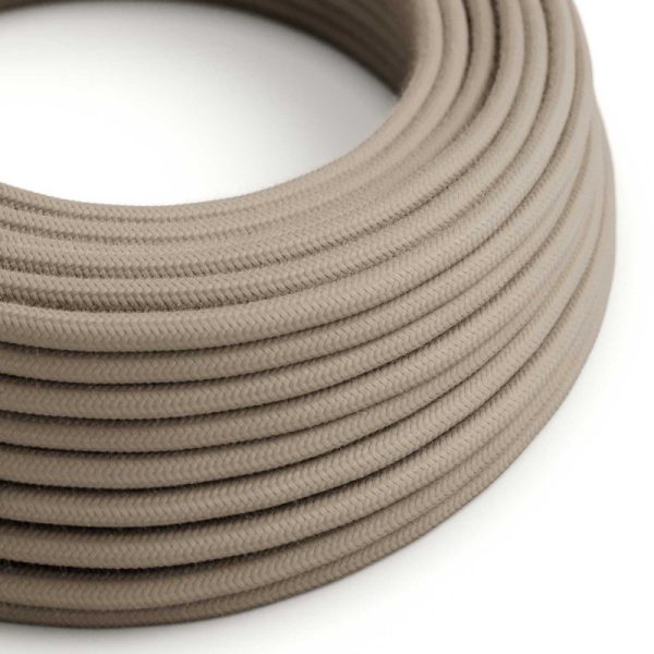 Textilný kábel bavlnený v Dove farbe, 2 x 0.75mm, 1 meter