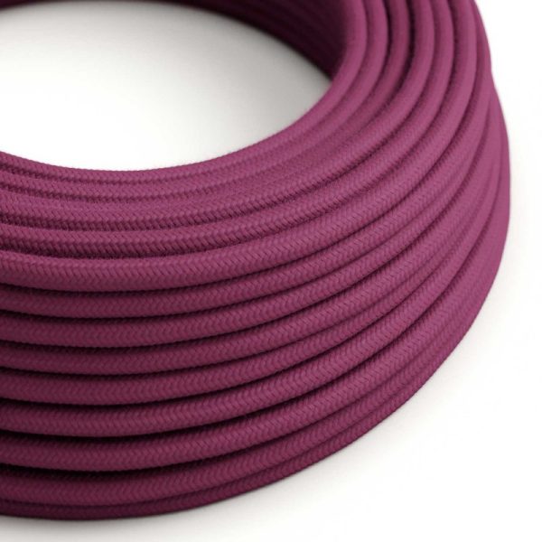 Textilný kábel bavlnený v bordovej farbe, 2 x 0.75mm, 1 meter