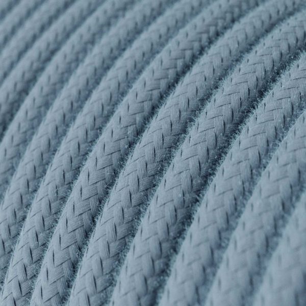 Textilný kábel bavlnený v oceánovej farbe, 2 x 0.75mm, 1 meter - Image 2
