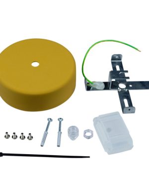 Stropná rozeta do exteriéru z mäkkého silikónu s krytím IP65 v pastelovej žltej farbe – Obrázok 3
