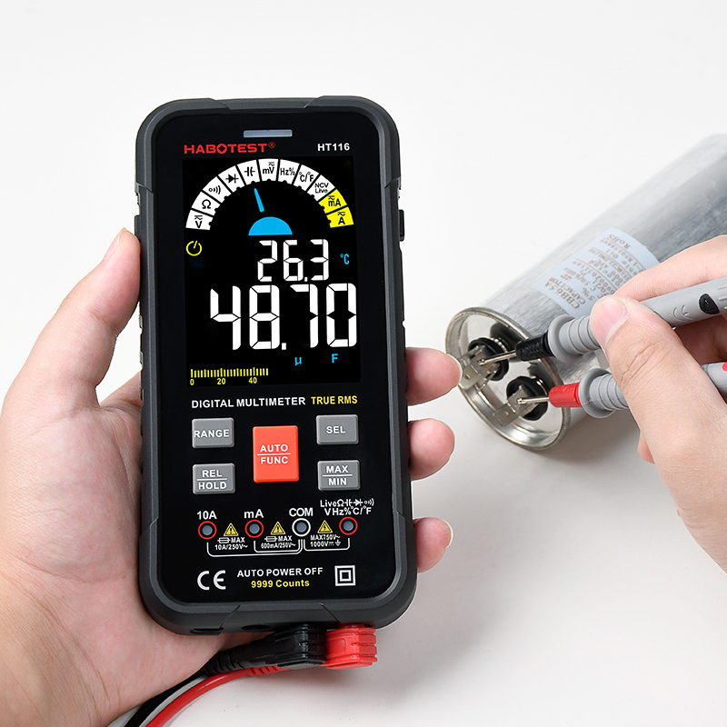 Digitálny univerzálny multimeter Habotest HT116 True RMS, NCV – Obrázok 2