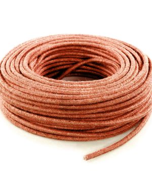 Kábel dvojžilový v podobe lana, oranžová juta, 2 x 0.75mm, 1 meter
