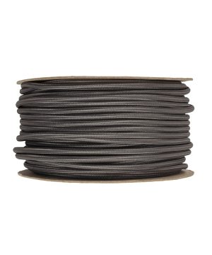 Textilný kábel v šedej farbe, umelý hodváb, 2 x 0.75mm, 1 meter