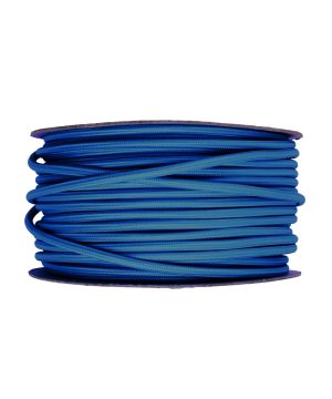 Textilný kábel v kráľovskej modrej farbe, umelý hodváb, 2 x 0.75mm, 1 meter