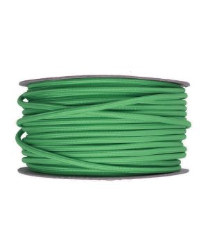 Textilný kábel v tmavo zelenej farbe, umelý hodváb, 2 x 0.75mm, 1 meter