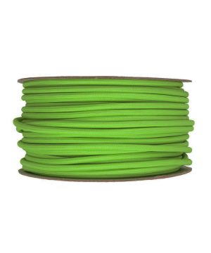 Textilný kábel v zelenej farbe, umelý hodváb, 2 x 0.75mm, 1 meter