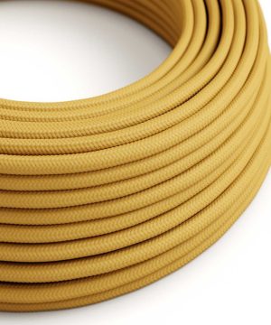 Textilný kábel v horčicovej farbe, umelý hodváb, 3 x 0.75mm, 1 meter
