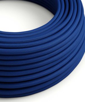 Textilný kábel v kráľovskej modrej farbe, umelý hodváb, 3 x 0.75mm, 1 meter