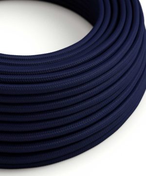 Textilný kábel v tmavo modrej farbe, umelý hodváb, 3 x 0.75mm, 1 meter