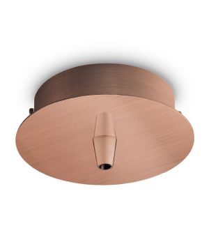 Kovová stropná rozeta pre 1 svietidlo v medenej farbe | Ideal Lux