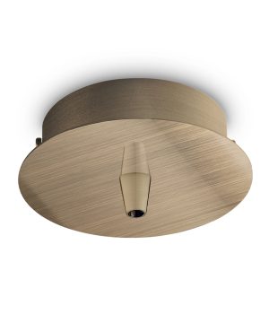 Kovová stropná rozeta pre 1 svietidlo v mosádznej farbe | Ideal Lux