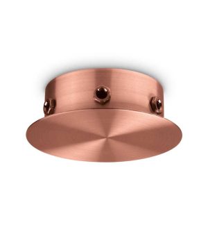 Rozbočovacia magnetická stropná rozeta pre 6 svietidiel v medenej farbe | Ideal Lux