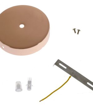 Stropná rozeta pre 1 svietidlo, 12cm, kov, medená farba – Obrázok 4