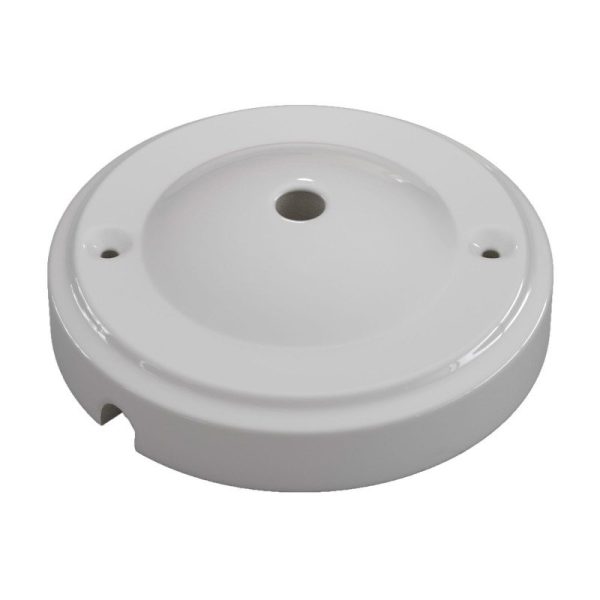 Porcelánová stropná rozeta v modernom dizajne v bielej farbe