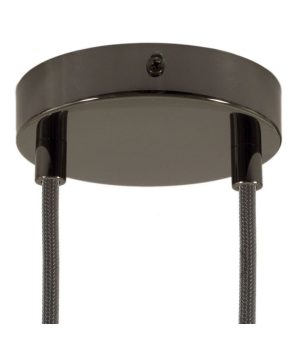 Alternative view of Stropná rozeta pre 2 svietidlá, 12cm, kov, perlová čierna farba