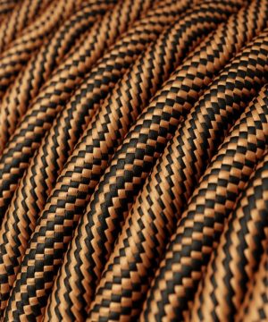 Alternative view of Kábel textilný Optical Vertigo - čierna/medená, 2 x 0.75mm, 1 meter