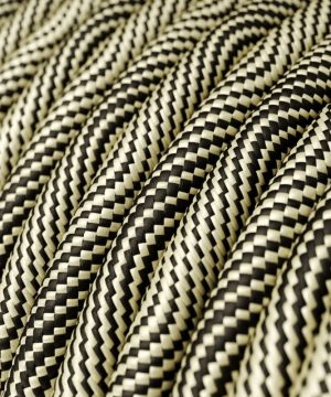 Alternative view of Kábel textilný Optical Vertigo - čierna/zlatá, 2 x 0.75mm, 1 meter