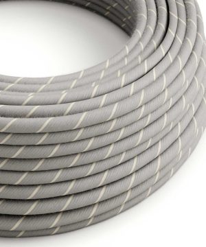 Kábel textilný, bavlna, Vertigo – vaječná farba, 3 x 0.75mm, 1 meter