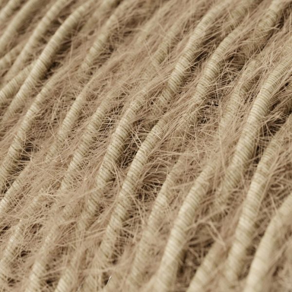 Kábel textilný skrútený s chlpatým efektom Juta, 3 x 0.75mm, 1 meter - Image 2