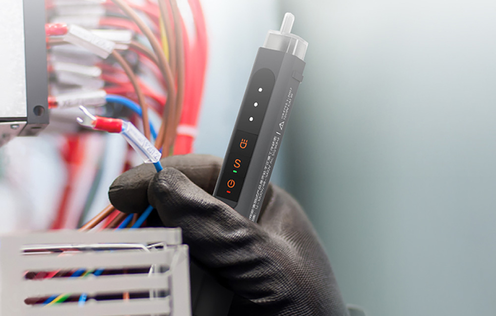Elektronická skúšačka napätia JIMI Home JM-G2704, 12-1000V – Obrázok 3
