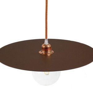 Lakované kovové tienidlo v hrdzavej farbe, priemer 40cm