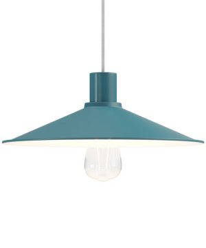 Kovové tienidlo v tmavo tyrkysovej farbe, priemer 30cm