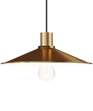 Kovové tienidlo v brúsenej mosádznej farbe, priemer 30cm