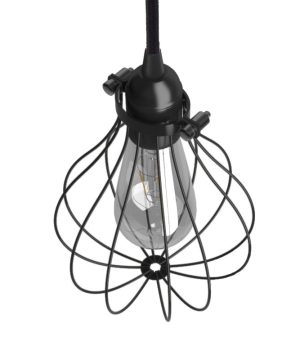 Alternative view of Klietka kovová v tvare kvapky v čiernej farbe