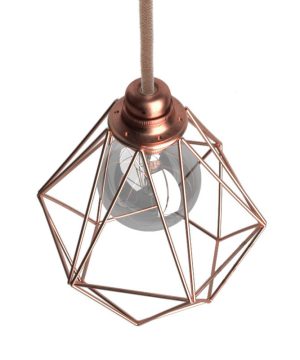 Alternative view of Klietka kovová v tvare diamantu v medenej farbe
