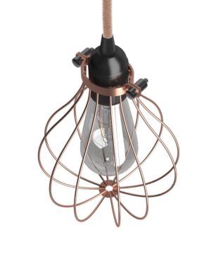 Alternative view of Klietka kovová v tvare kvapky v medenej farbe