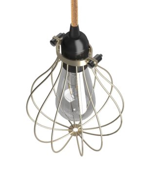 Alternative view of Klietka kovová v tvare kvapky v mosádznej farbe