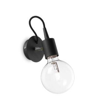 Svietidlo nástenné EDISON AP1 v čiernej farbe | Ideal Lux