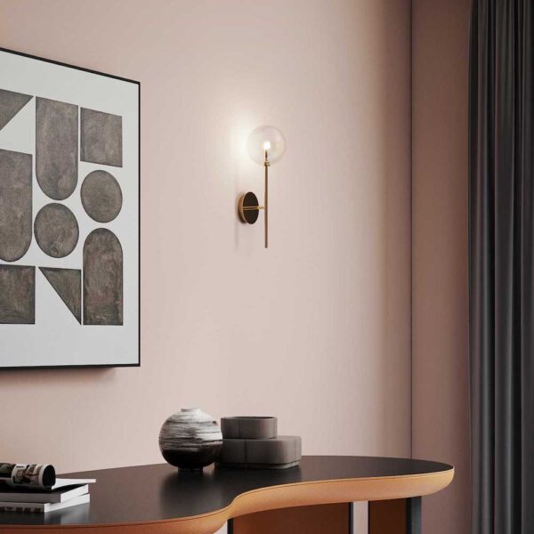 Lampa nástenná EQUINOXE AP1 v mosádznej farbe | Ideal Lux - Image 3