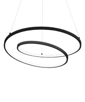 Moderný LED Stmievateľný luster OZ SP D80 v čiernej farbe | Ideal Lux