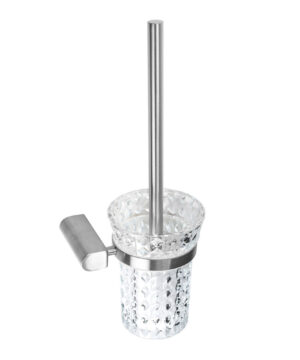 Elegantný držiak na WC kefu v brúsenej niklovej farbe