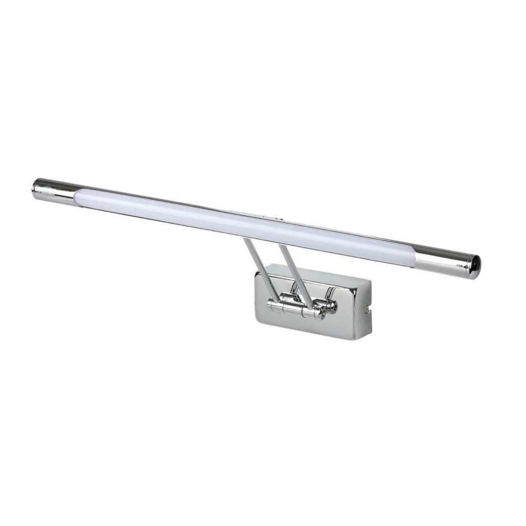 LED 8W svietidlo nástenné v chrómovej farbe, 600lm, Teplá biela