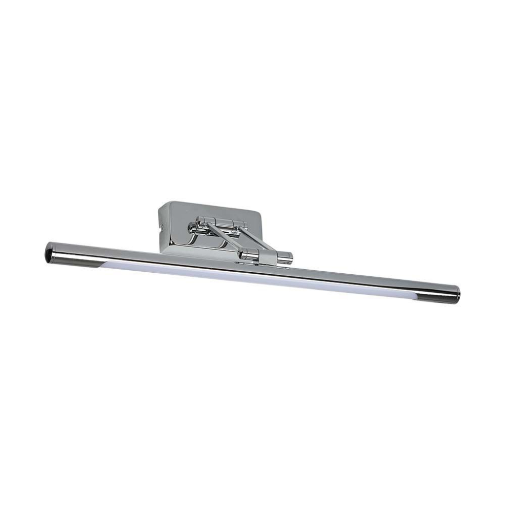LED 8W svietidlo nástenné v chrómovej farbe, 600lm, Teplá biela – Obrázok 2